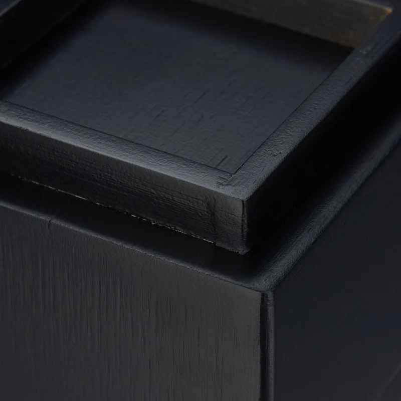 Lot de 4 rehausseurs de meuble ajustables pour chaises tables rangement 10 x 11,5 x 11,5 cm en bambou noir 13_0007779