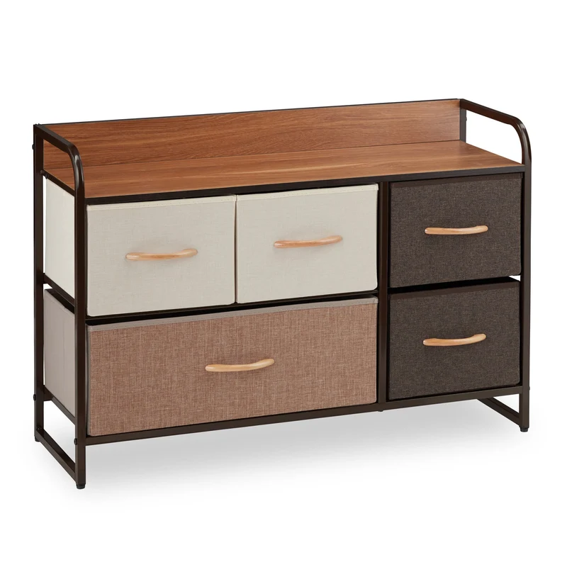 Armoire avec tiroirs design épuré rangement pratique chambre 79 x 58 x 31,5 cm en bois blanc 13_0007716