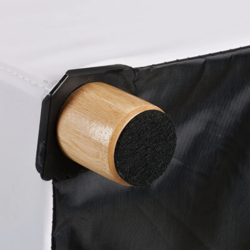 Banc pliable en cuir synthétique confortable rangement 35 x 76 x 37 cm en cuir noir 13_0008872