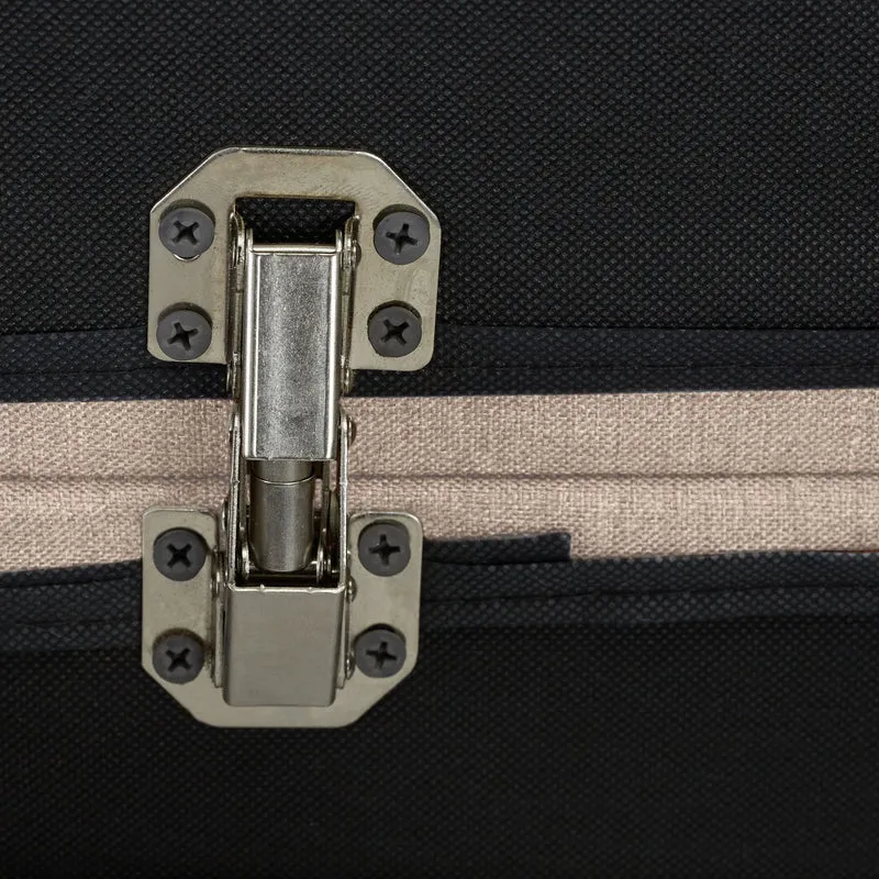 Banc rembourré avec espace de rangement 39,5 x 79,5 x 39,5 cm pratique moderne en tissu beige 13_0008722