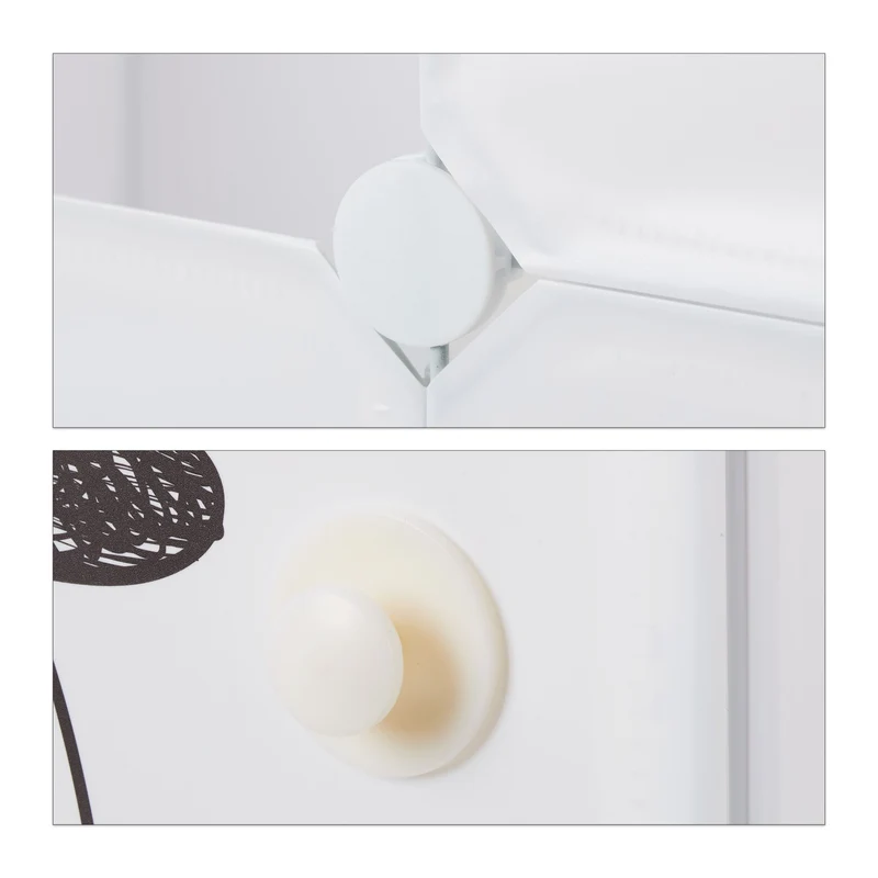 Etagère emboîtable pour enfants organisée adaptée 80 x 30 x 120 cm en matériau stable blanc 13_0007263