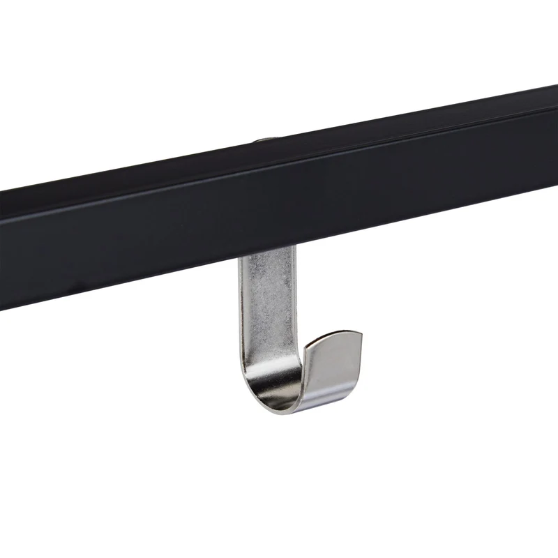 Porte-manteaux mural multifonctionnel moderne couloir 60 x 20 x 12 cm en métal noir 13_0008544
