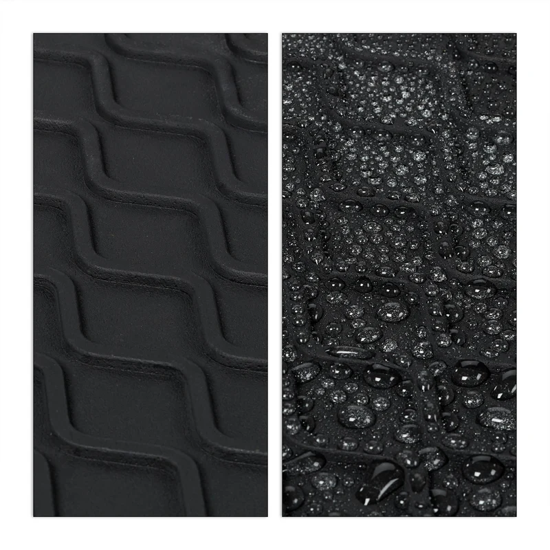 Bac à chaussures rectangulaire pour le vestibule 3 x 60 x 40 cm en polypropylène noir 13_0007635