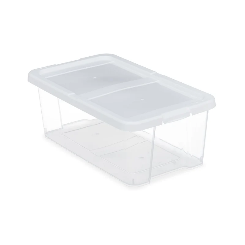 Lot de 12 boîtes à chaussures empilables rangement transparent 34 x 24 x 14 cm utilisation polyvalente en plastique transparent 13_0009316