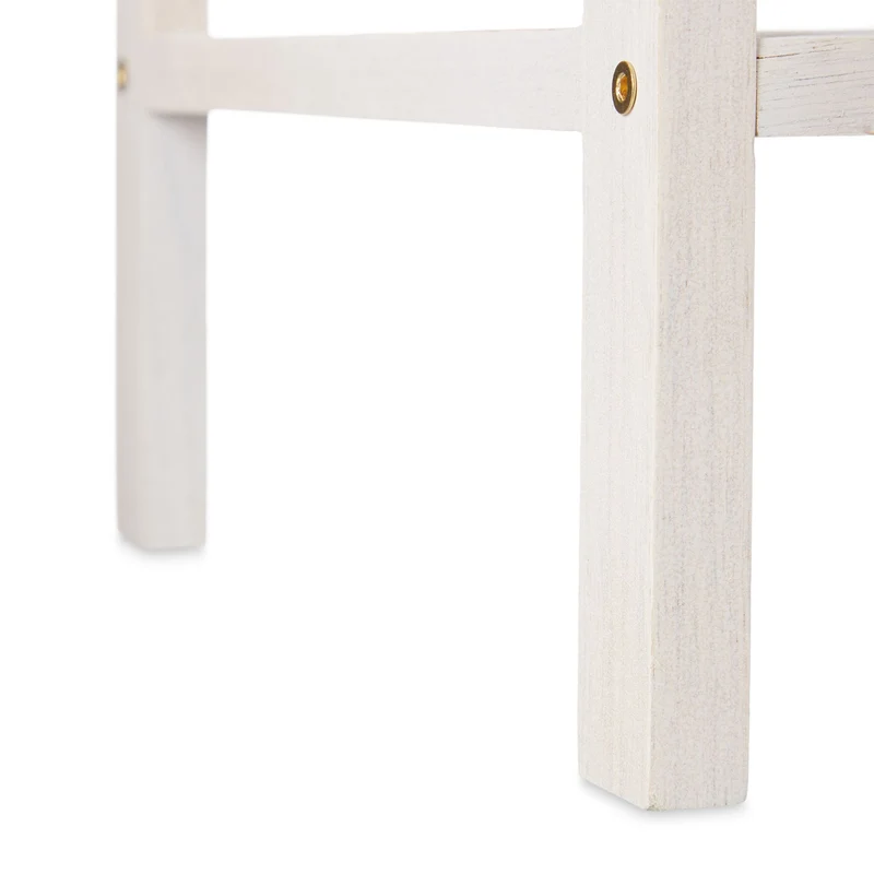 Étagère à chaussures empilable design moderne 41 x 69 x 27 cm pour 6 paires rangement pratique en bois blanc 13_0009008
