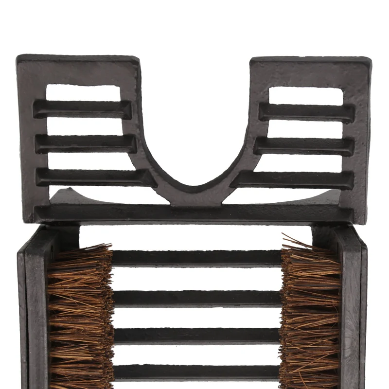 Retire-bottes décoratif extérieur 40 x 25 x 10 cm pratique style ancien en fonte noire 13_0010767