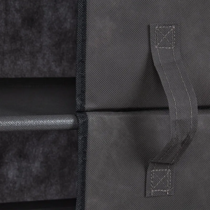 Armoire à chaussures grande capacité 168 x 61 x 31,5 cm 10 compartiments rangement sécurisé en tissu gris 13_0010925