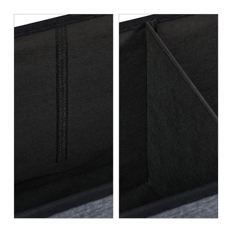 Banc pliable de rangement 76 x 37 x 38,5 cm pratique et confortable style moderne en MDF gris 13_0010001