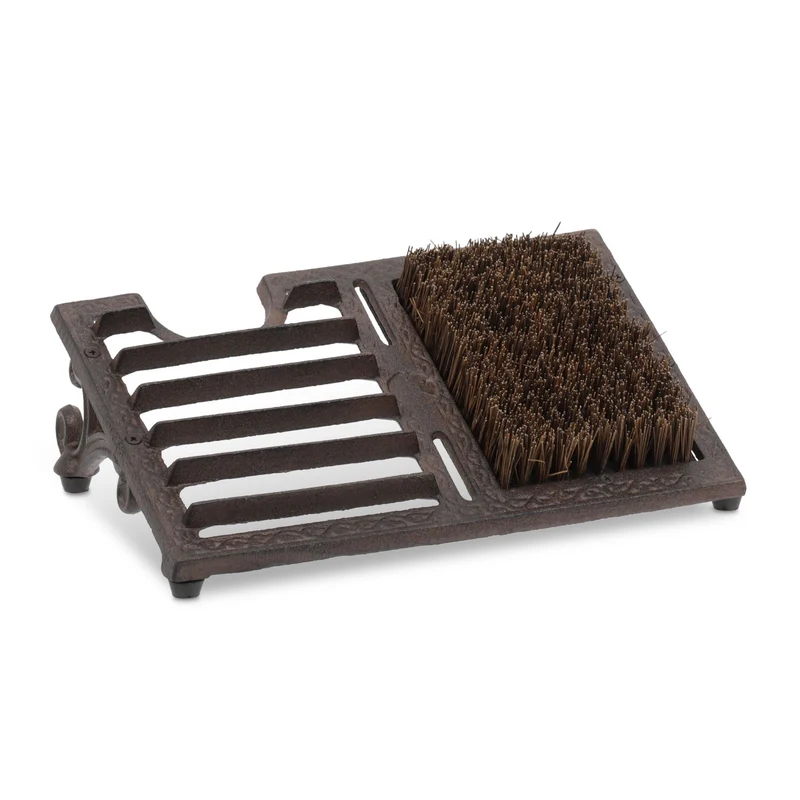 Retire-bottes typique ancien style extérieur incline pratique entretien semelles 40 x 30 x 10 cm en fonte noir 13_0010768