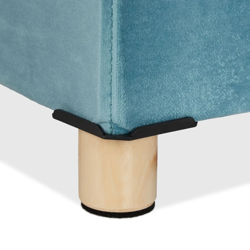 Banquette de rangement en velours matelassée 34 x 76 x 38 cm espace de stockage polyvalent style moderne en velours gris 13_0010921