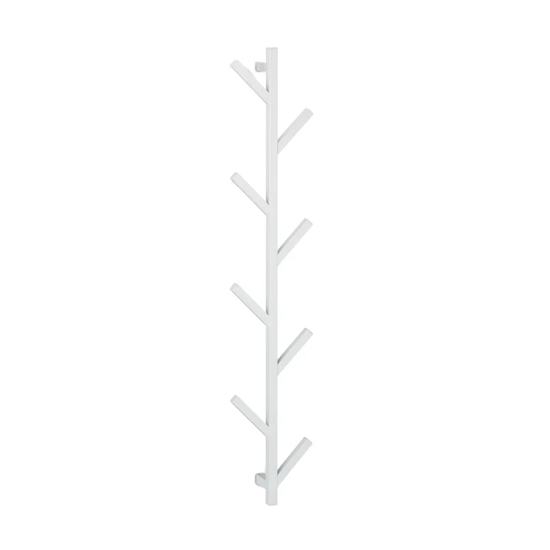 Portemanteau mural décoratif en forme d'arbre 80 x 60 x 10 cm design moderne pratique en métal blanc 13_0012098