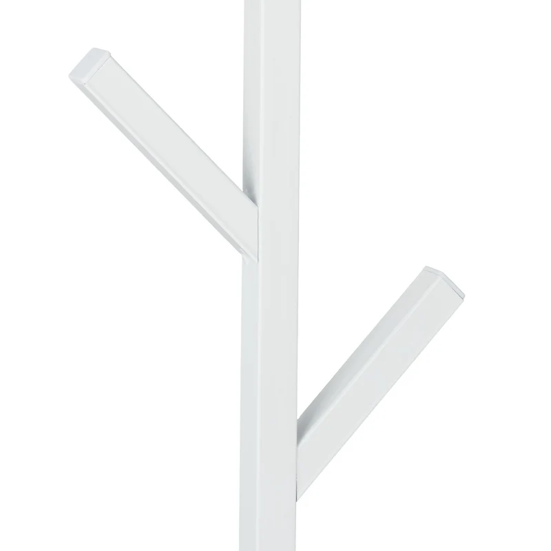 Portemanteau mural décoratif en forme d'arbre 80 x 60 x 10 cm design moderne pratique en métal blanc 13_0012098