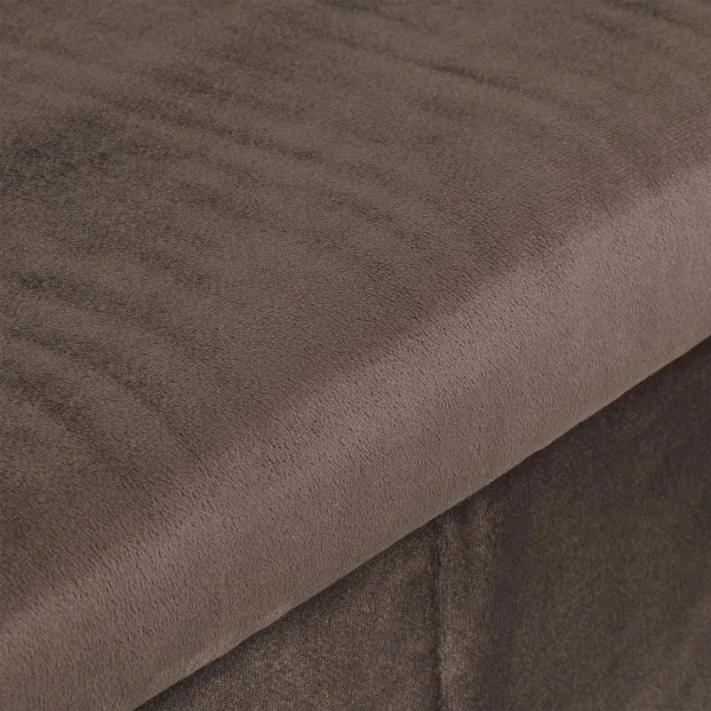 Banquette pliable avec coffre de rangement salon chambre 77 x 39 x 38 cm assise matelassée design élégant en MDF marron 13_0011176