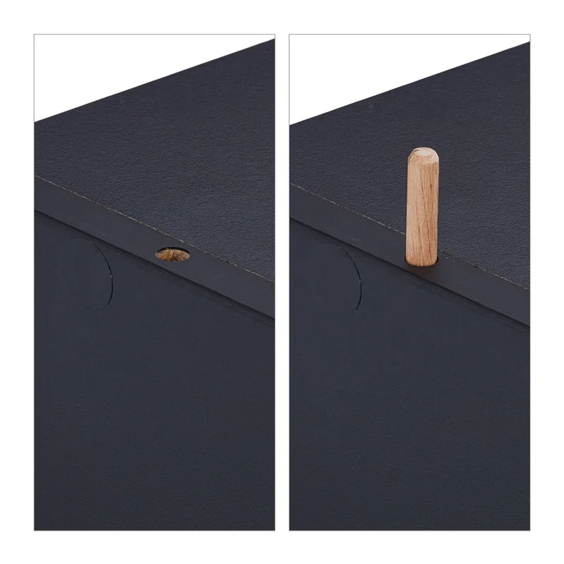 Etagère à chaussures empilable pratique 2 niveaux 60 x 30 x 30 cm en métal noir 13_0013877