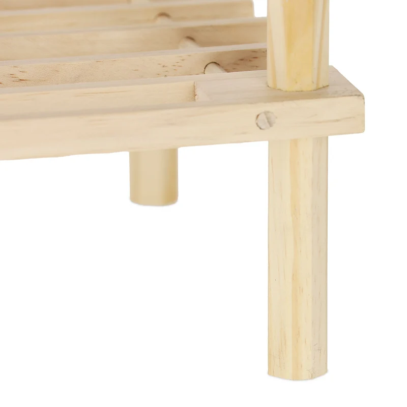 Étagère à chaussures ouverte étroite 93 x 30 x 60 cm pour 4 paires pratique style naturel en bois clair 13_0010781