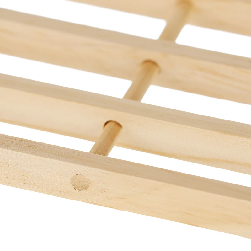 Étagère à chaussures ouverte étroite 93 x 30 x 60 cm pour 4 paires pratique style naturel en bois clair 13_0010781