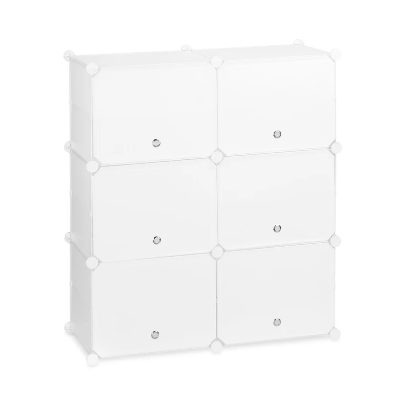 Étagère à chaussures pratique 12 compartiments rangement optimal modulable 90 x 30 x 100 cm en plastique blanc 13_0011000