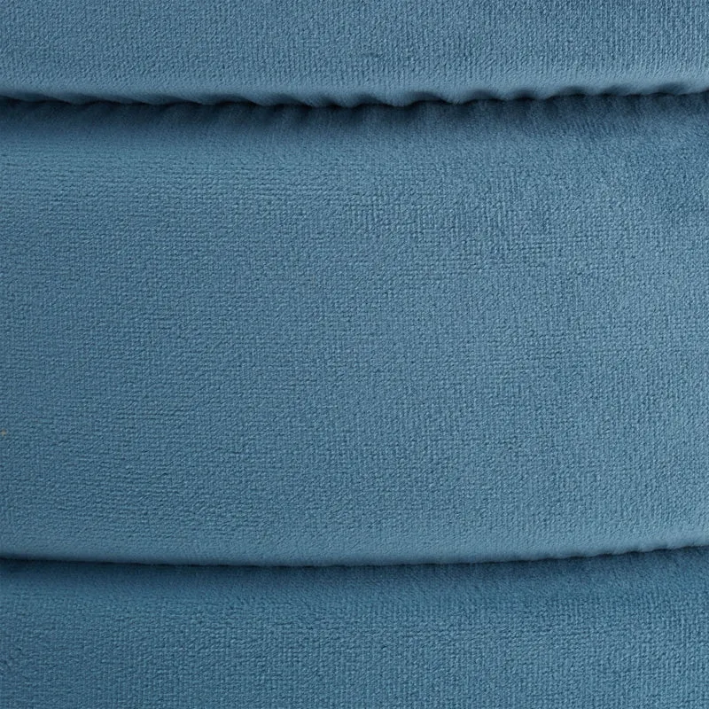 Pouf coiffeuse rangement chic 40 x 40 x 45 cm en velours bleu pétrole 13_0010873