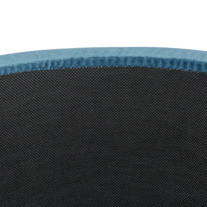 Pouf coiffeuse rangement chic 40 x 40 x 45 cm en velours bleu pétrole 13_0010873