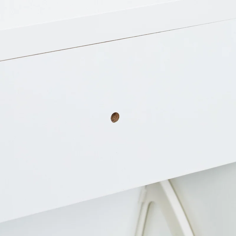Meuble à chaussures slim rangement organisé couloir 113 x 60 x 24 cm en panneau de particules blanc 13_0016575