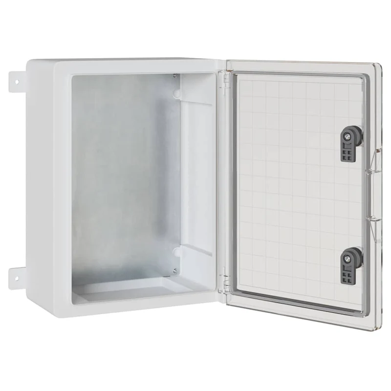 Armoire de contrôle moderne polyvalente rangement 30 x 16,5 x 40 cm en plastique gris 02_0058211