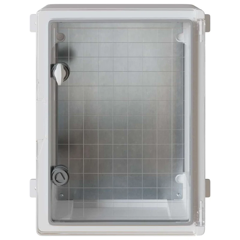 Armoire de contrôle moderne polyvalente rangement 30 x 16,5 x 40 cm en plastique gris 02_0058211