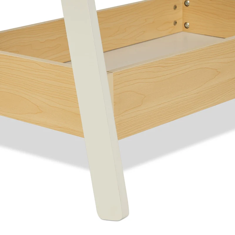 Portemanteau pour enfants hauteur ajustable design simple rangement vêtements 120 x 50 x 30 cm en bois blanc 13_0013611
