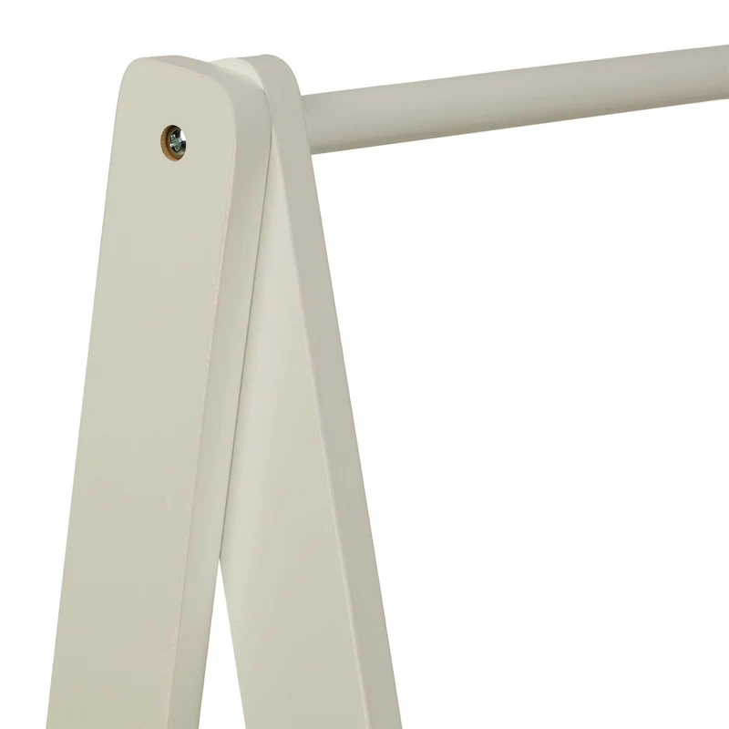 Portemanteau pour enfants hauteur ajustable design simple rangement vêtements 120 x 50 x 30 cm en bois blanc 13_0013611