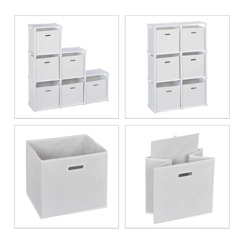 Étagère modulable 6 compartiments pratique séparateur de pièces 90 x 30 x 90 cm en MDF blanc 13_0011483
