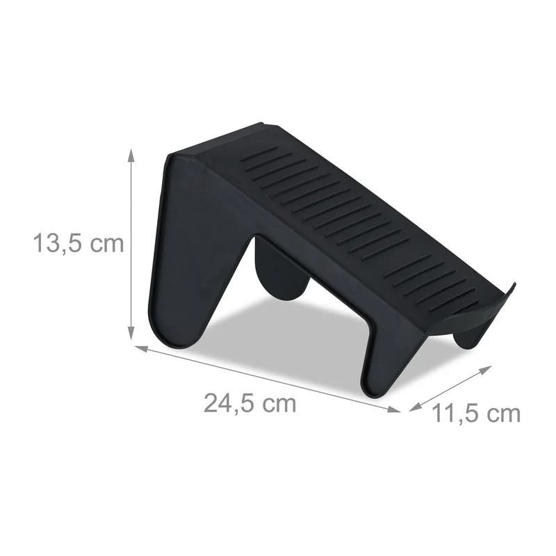 Lot de 12 empileurs de chaussures optimisés rangement ordonné surface antidérapante 30 x 10 x 10 cm en plastique transparent 13_0015466