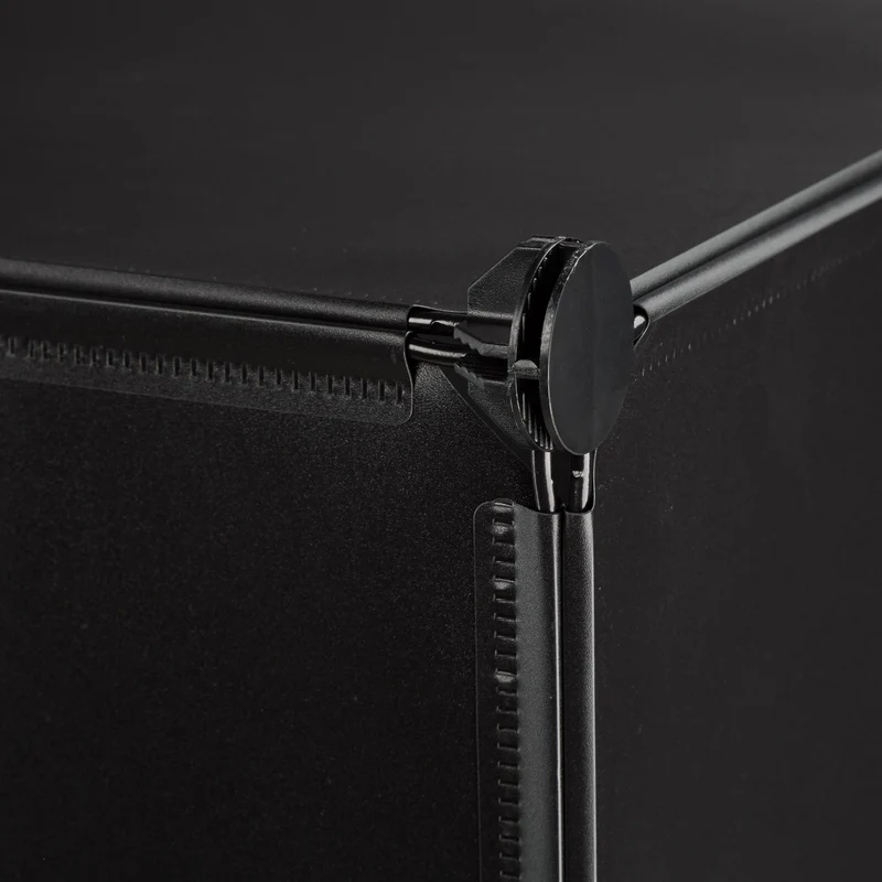 Étagère à chaussures modulable petite entrée 12 compartiments rangement optimal design épuré en plastique noir 13_0010977