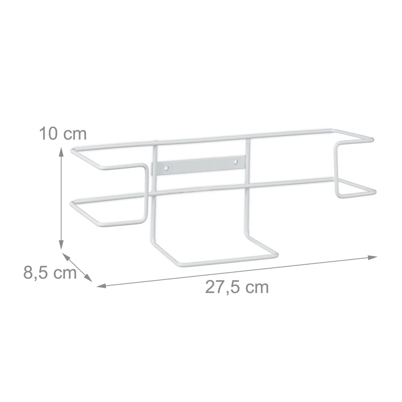 Lot de 2 distributeurs de gants mural pratique rangement hygiénique 22 x 12 x 8 cm en plastique blanc 13_0010424