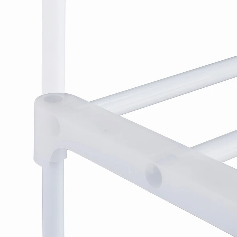 Étagère à chaussures modulable pour dressing 175,5 x 93 x 30,5 cm rangement flexible 10 niveaux en acier blanc 13_0011371