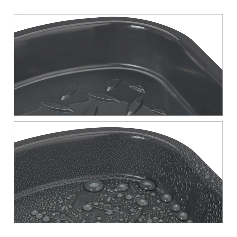 Lot de 3 égouttoirs à chaussures pratiques pour séchage rapide entrée 40 x 30 x 10 cm en plastique gris 13_0015379