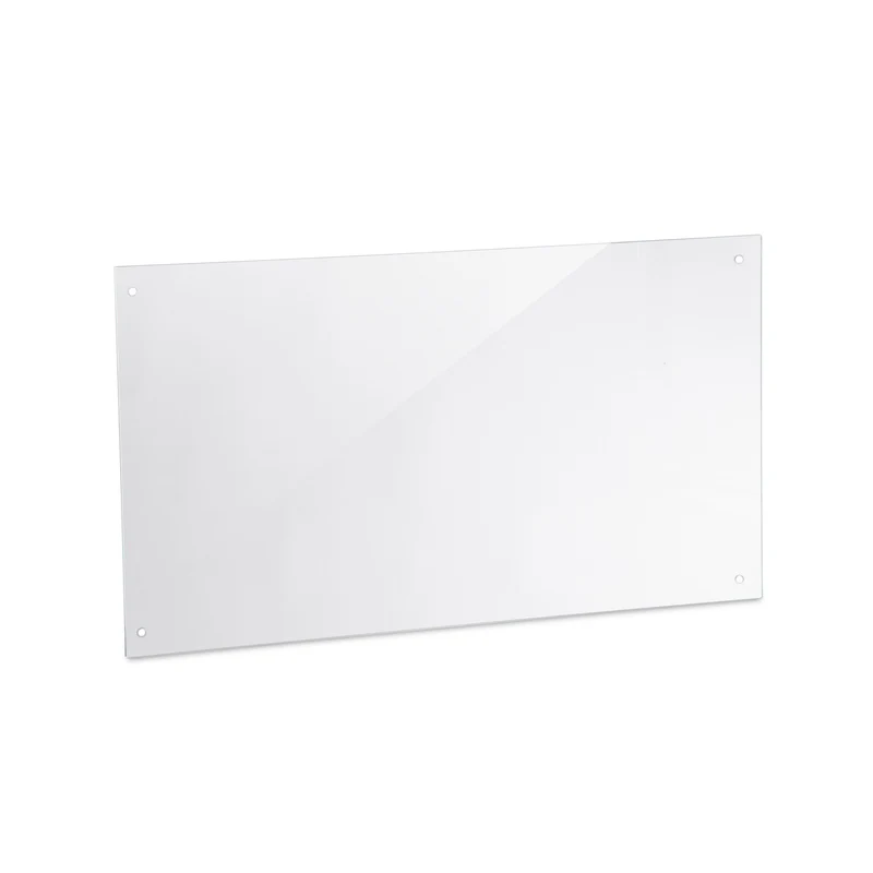 Crédence de cuisine protection murale en verre transparent 70 x 50 cm esthétique et facile à nettoyer en verre transparent 13_0009463