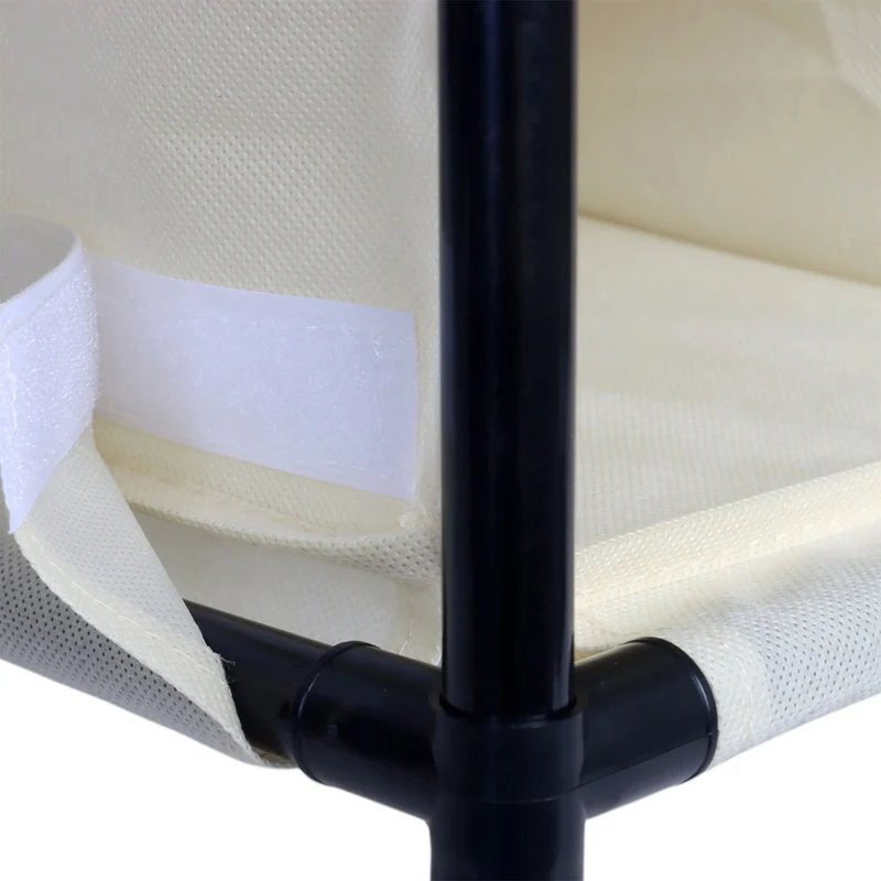Meuble à chaussures compact pratique pour le camping 65 x 84 x 36 cm en polyester beige 13_0016910