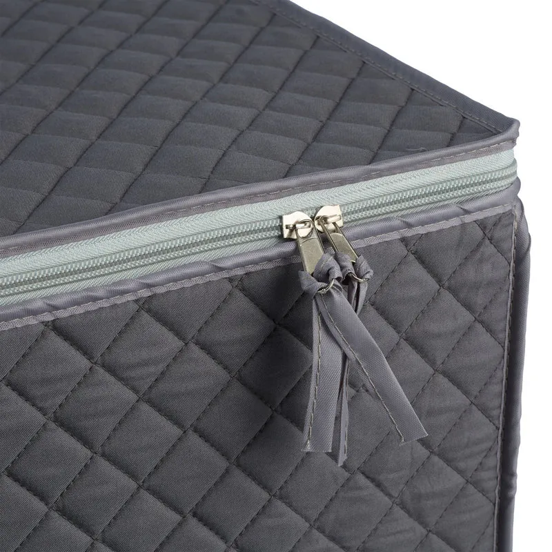 Lot de 6 boîtes de rangement pour vaisselle 30 x 20 x 15 cm protection rembourrée camping maison en tissu noir 13_0015930