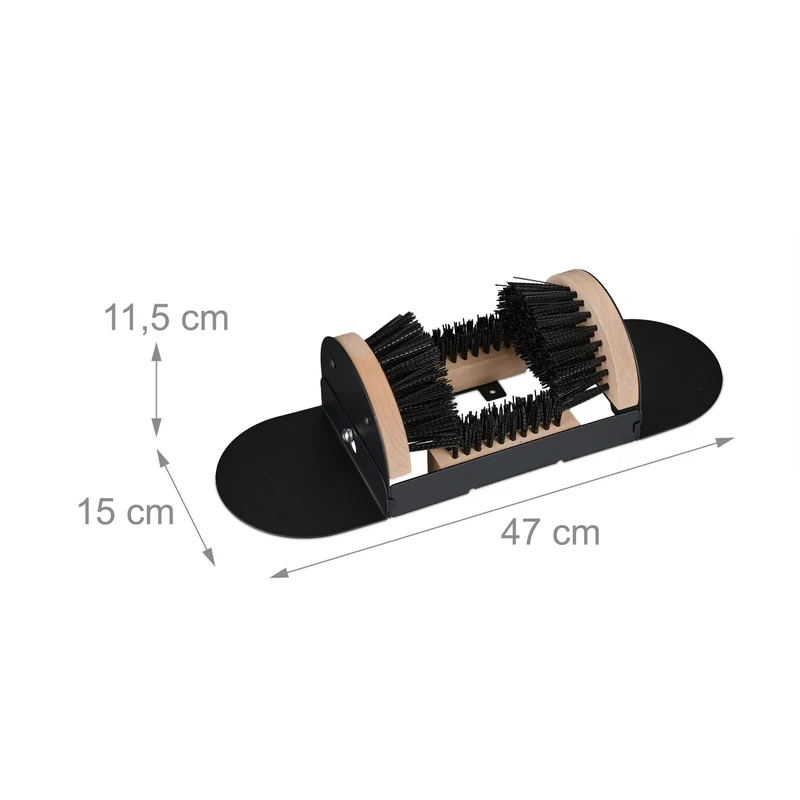 Racloir à chaussures extérieur pratique élimine salissures robustesse 40 x 25 x 10 cm en bois marron 13_0017116