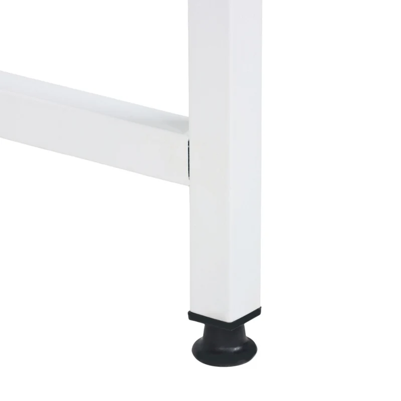 Console scandinave multifonctionnelle avec deux tiroirs 80 x 120 x 40 cm en MDF blanc naturel 13_0017948