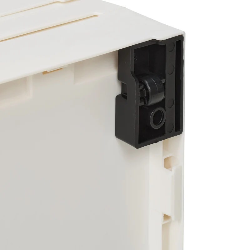 Armoire à chaussures pliable avec roulettes rangement pratique 66,5 x 86,5 x 34,5 cm en plastique blanc 13_0016389