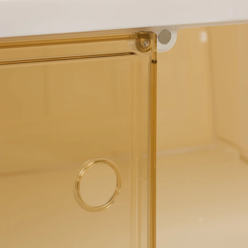 Armoire à chaussures pliable avec roulettes rangement pratique 66,5 x 86,5 x 34,5 cm en plastique blanc 13_0016389