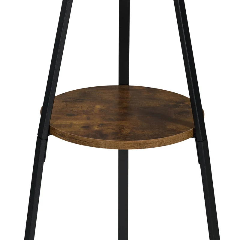 Portemanteau design original chambre bureau entrée 182 x 41 x 38 cm avec étagère pratique en fer noir 13_0017081