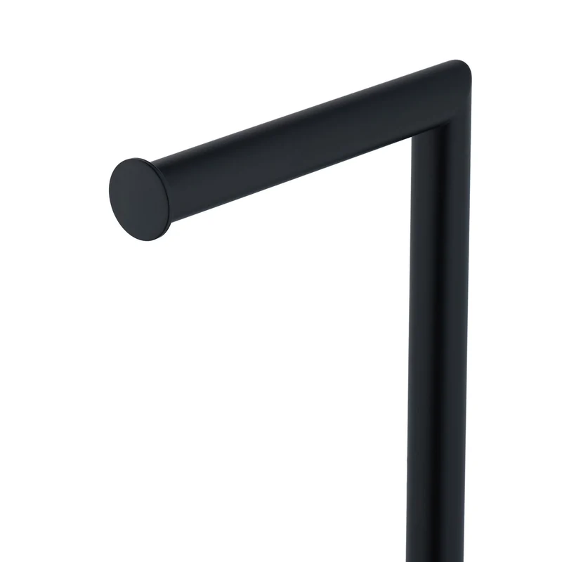 Serviteur WC moderne pratique à poser 63 x 23 x 17 cm en métal noir 13_0016637