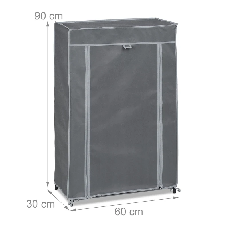 Armoire à chaussures en tissu 90 x 60 x 30 cm rangement pratique 5 compartiments ambiance moderne en tissu beige 13_0010204