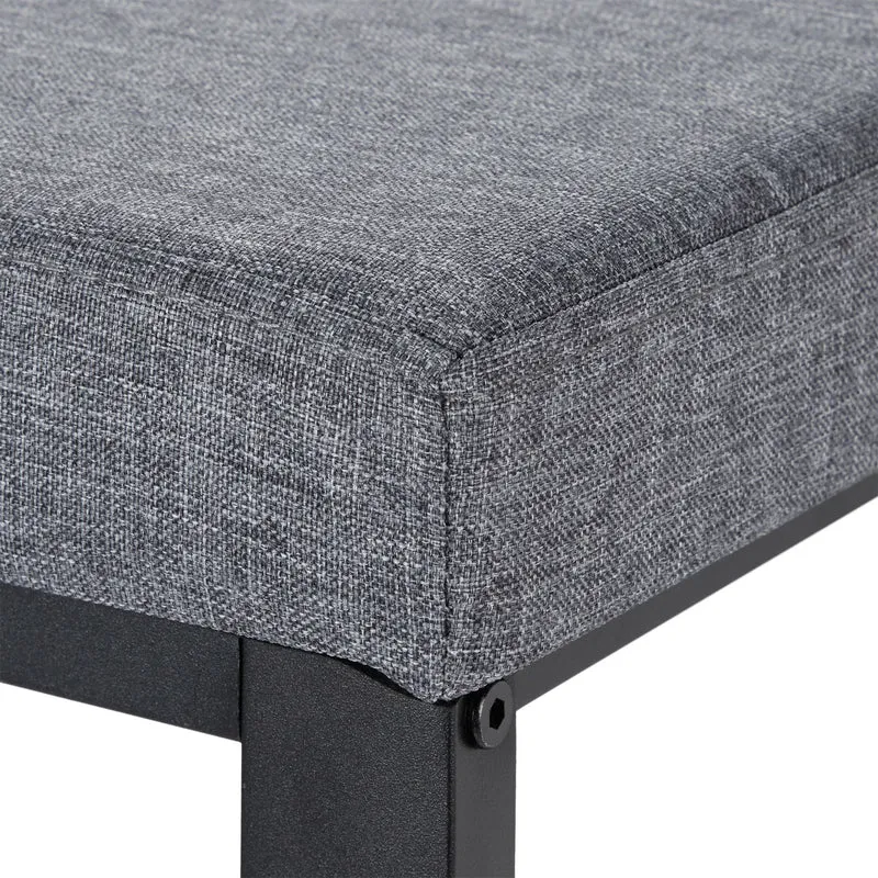 Banquette à chaussures moderne avec rangement pratique 90 x 40 x 45 cm en métal noir 13_0011071