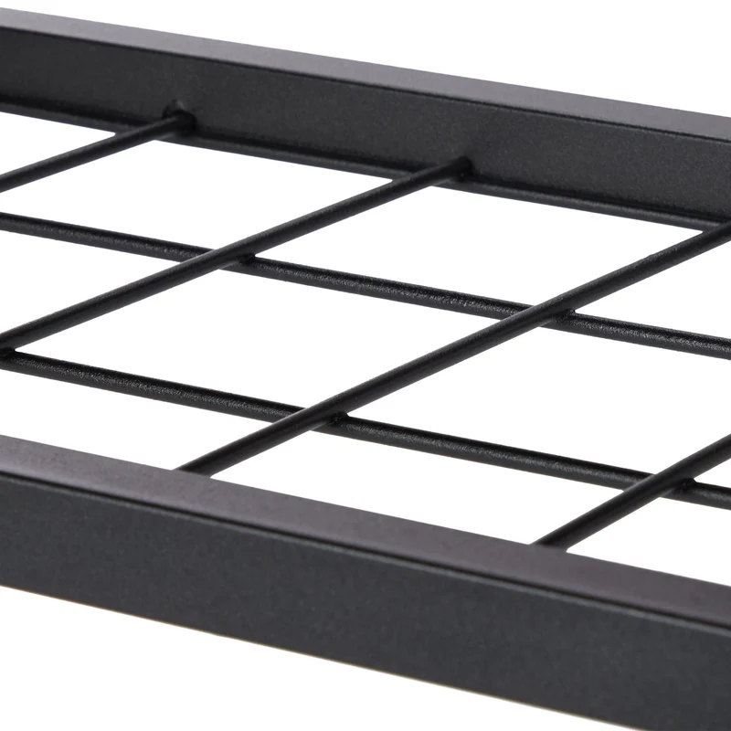 Banquette à chaussures moderne avec rangement pratique 90 x 40 x 45 cm en métal noir 13_0011071