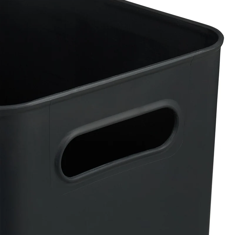 Lot de 2 bacs de rangement pratique empilables salle de bain bureau 16 x 26 x 17,5 cm en plastique naturel 13_0016851