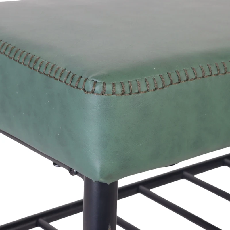 Banc à chaussures élégant avec 2 étagères pratique entrée 100 x 30 x 50 cm en fer noir 13_0017693