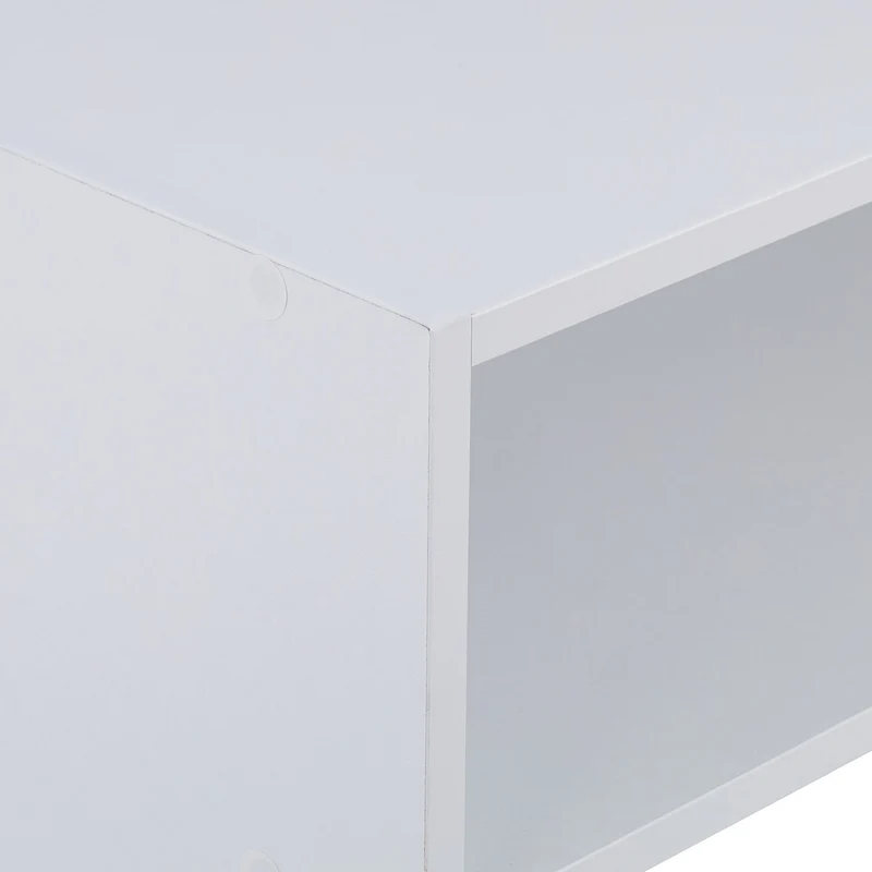 Étagère à chaussures empilable pratique 93 x 30 x 60 cm 2 niveaux pour 4 paires en MDF blanc 13_0013874
