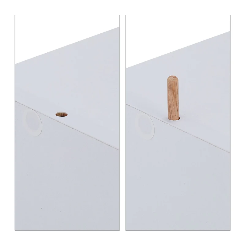 Étagère à chaussures empilable pratique 93 x 30 x 60 cm 2 niveaux pour 4 paires en MDF blanc 13_0013874